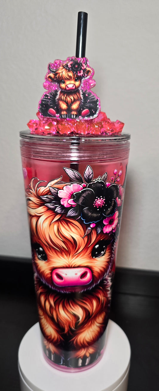 "Moo-over, she has arrived" - 24oz Acrylic snowglobe.
