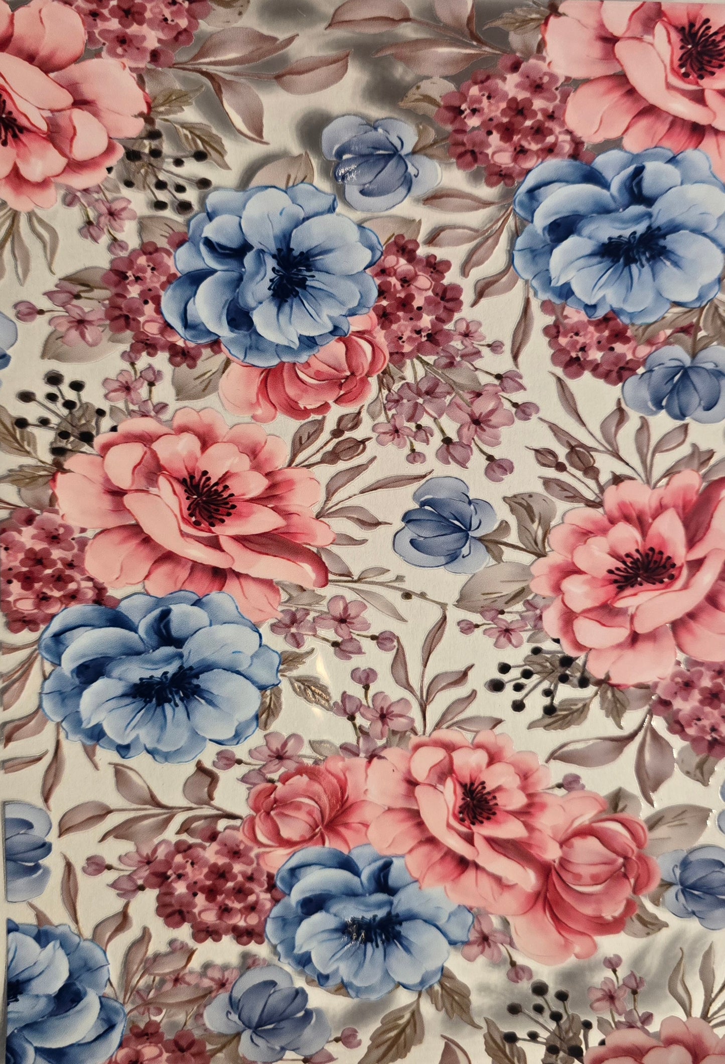 "Blue & Pink roses"- Notebook wrap