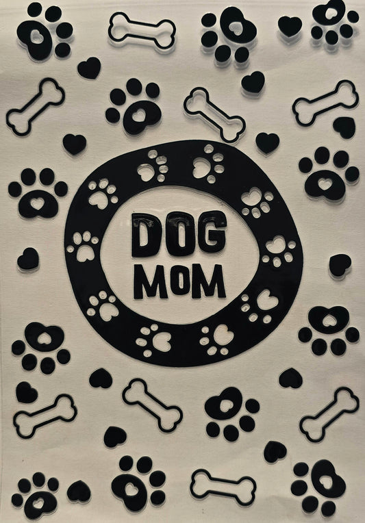 #634- Dog Mom (black) Notebook wrap