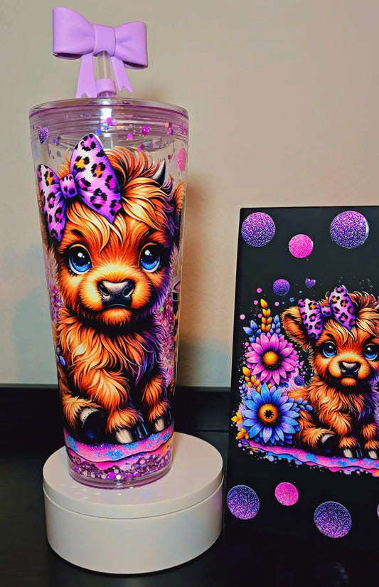 #290 "Highland Cow Set"-  Purple