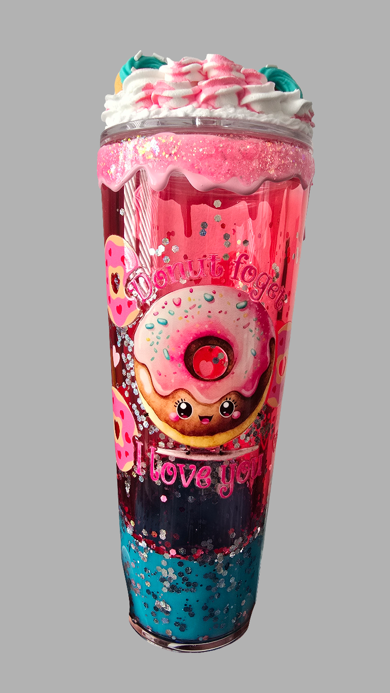 "Donut Forgot I Love you" 24oz Acrylic cup