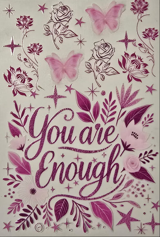 "You are Enough" Notebook wrap (purple) #301