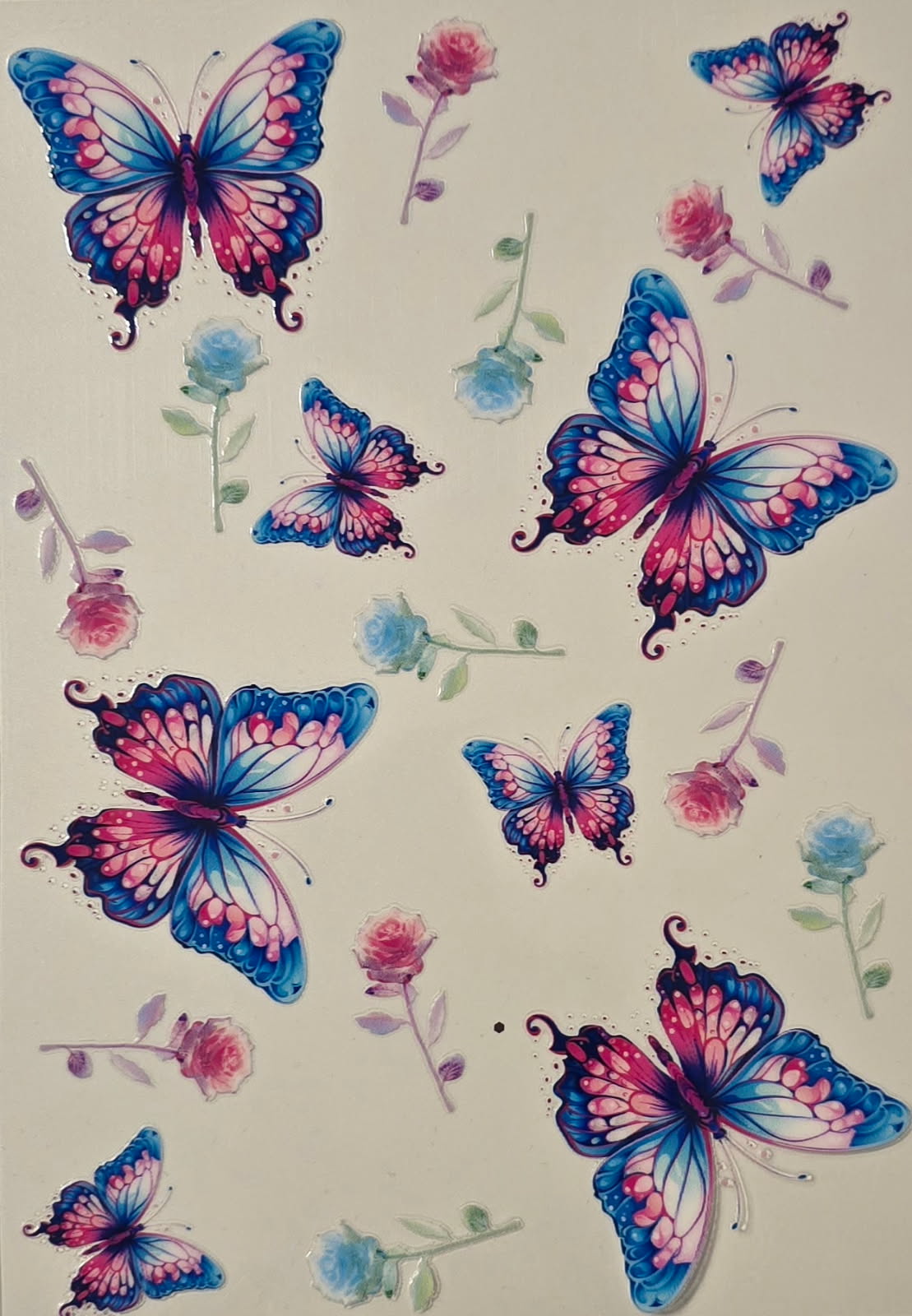 Butterfly Notebook Wrap (Blue & Pink)- #306