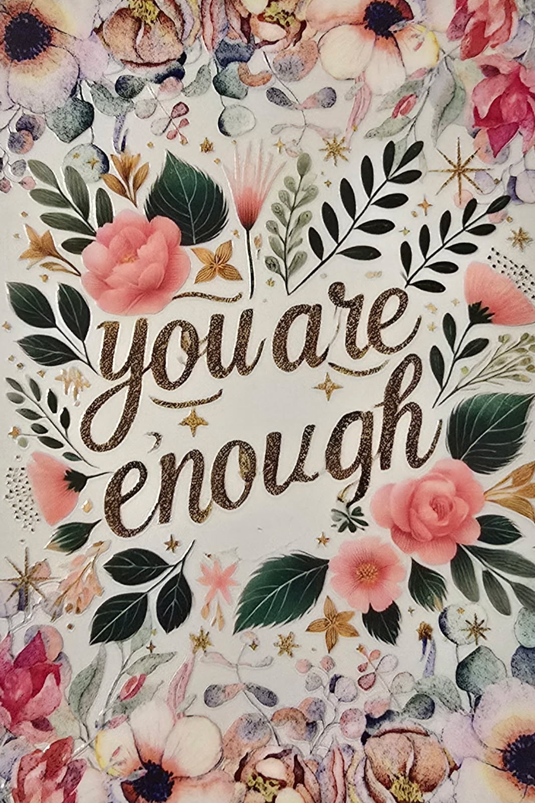 "You are Enough" Floral wrap Notebook Wrap #309