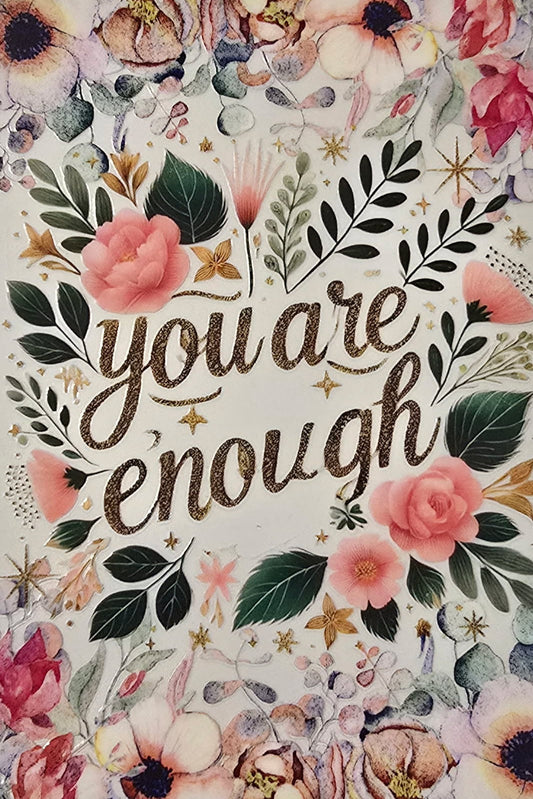 "You are Enough" Floral wrap Notebook Wrap #309