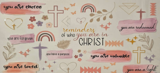 "Who you are in Christ" Cup wrap- #202