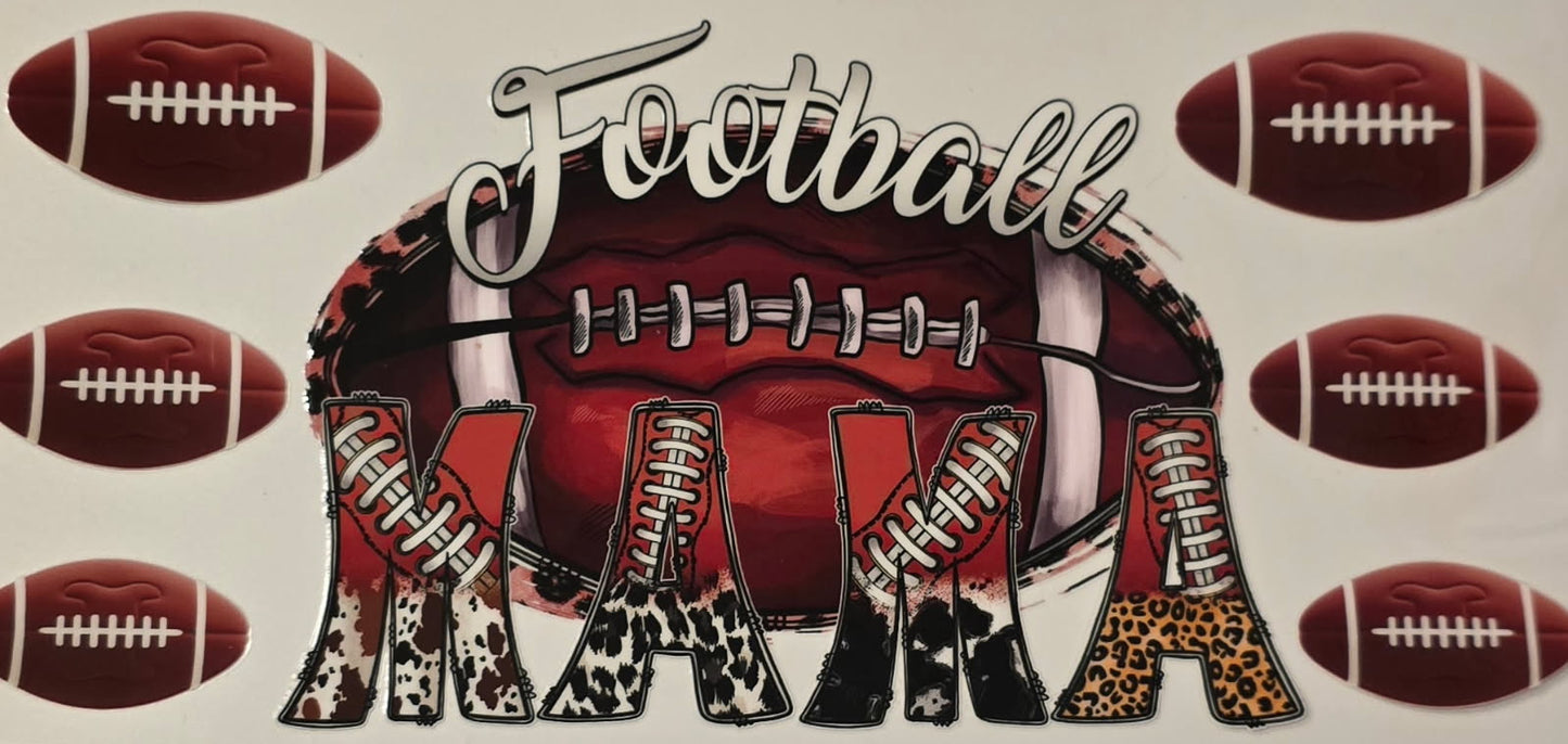"Football MAMA" (animal print) Cup wrap-#207