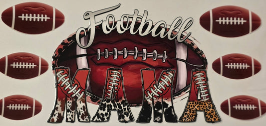 "Football MAMA" (animal print) Cup wrap-#207