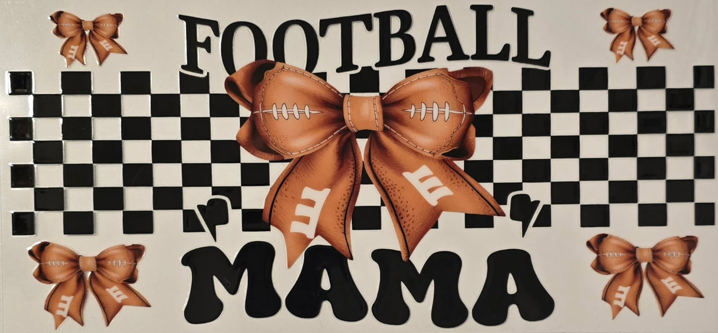 "Football Mama" (Light brown bows) #208