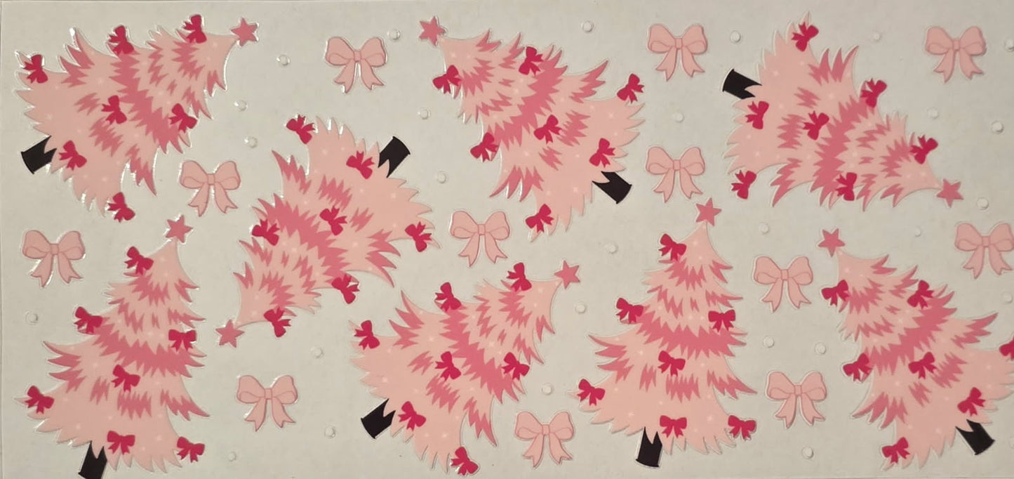 "Pink Christmas Trees"- cup wrap #217