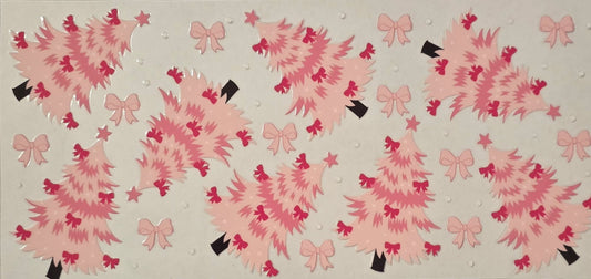 "Pink Christmas Trees"- cup wrap #217