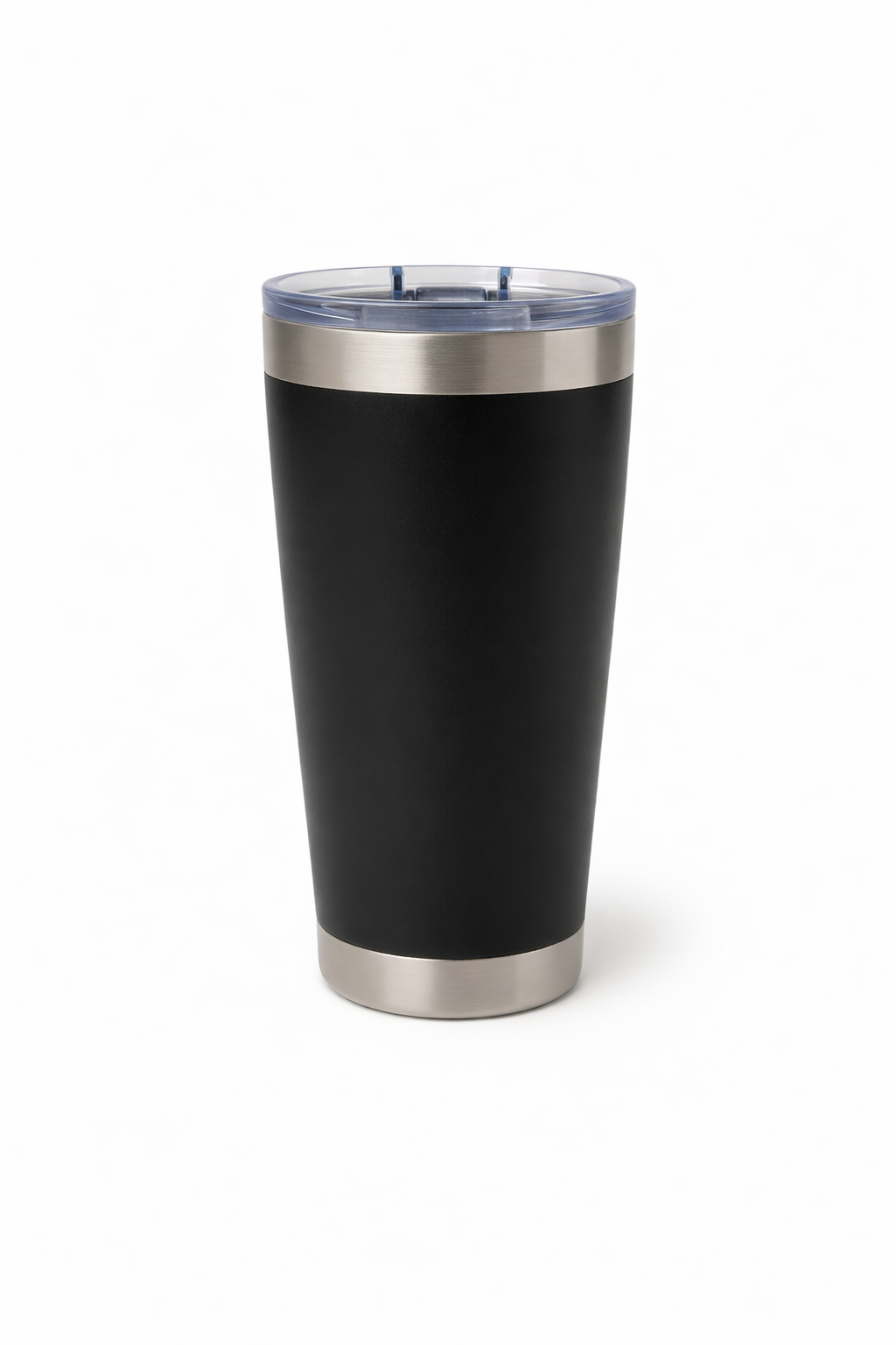 20oz Stainless Steel Insulated Tumbler with clear lid and straw- Black