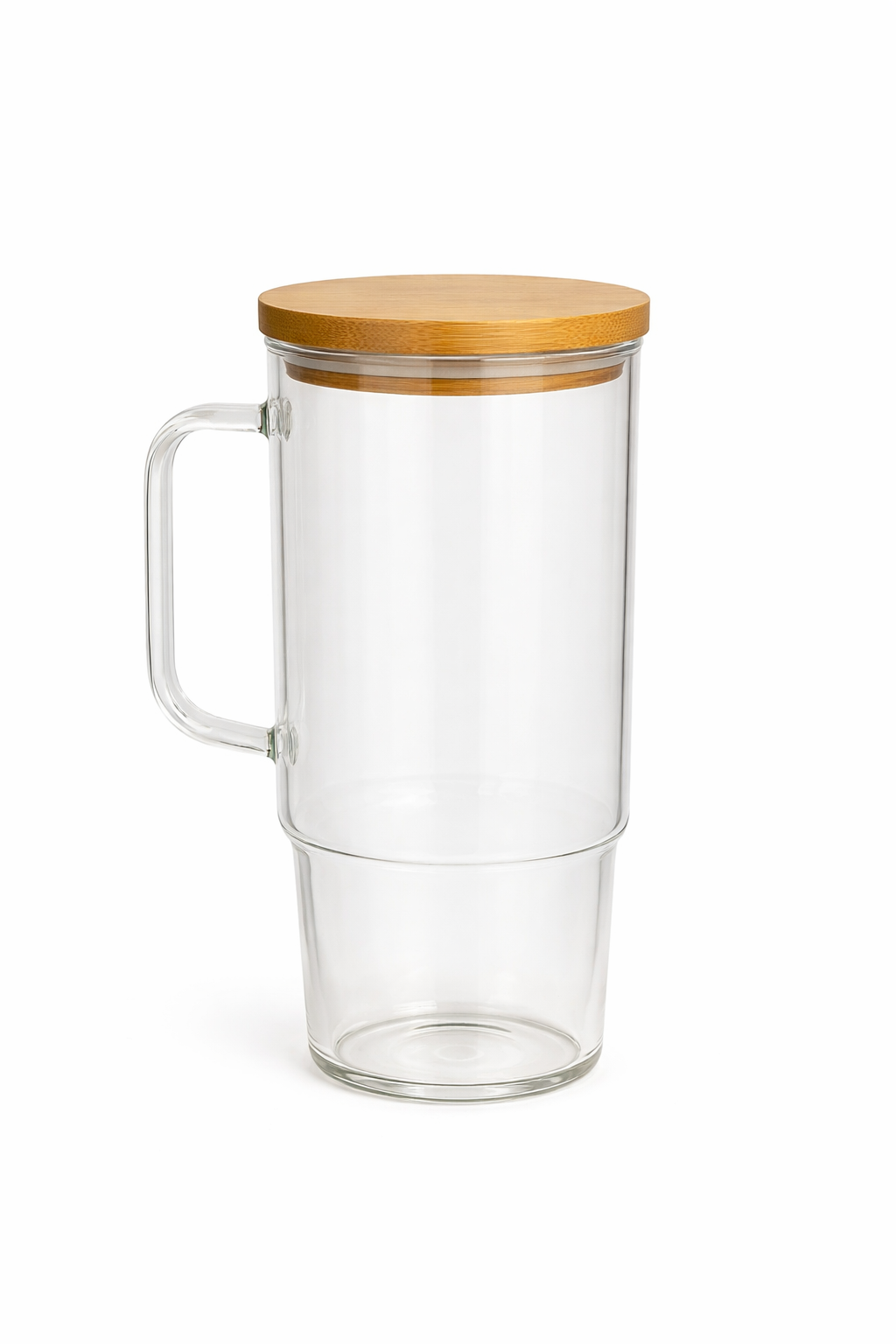 40oz Glass tumbler w/bamboo lid