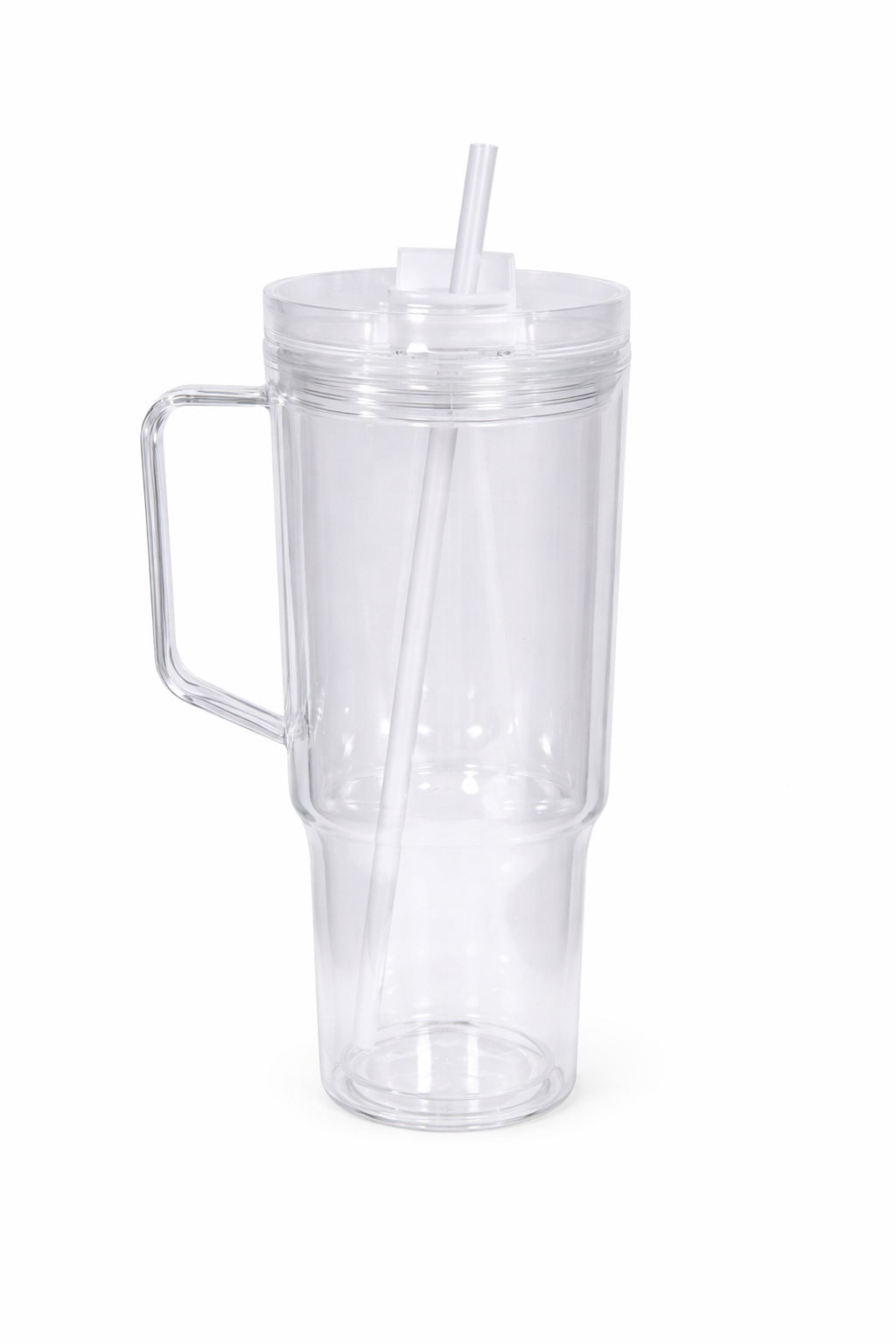 40oz Acrylic Snow Globe Tumbler with straw